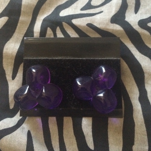 Purple earrings