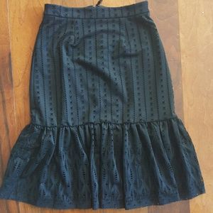 Eyelet Trumpet Skirt Anthro Moulinette Souers
