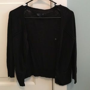 cute AE button up black cardigan