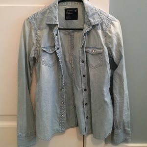 cute vintage denim button down