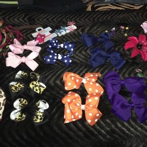 Super cute bows, clips and hats for little girls