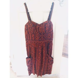 American Eagle Aztec Print Cross-Back Dress