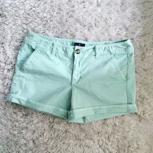 American Eagle Mint Midi Shorts