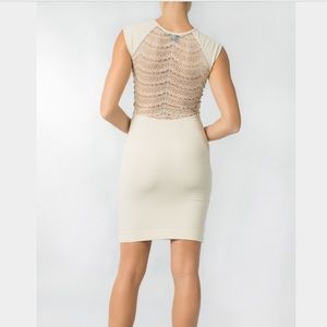 French connection cream dress, sexy lace back