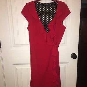 Size 16 red wrap dress NWOT