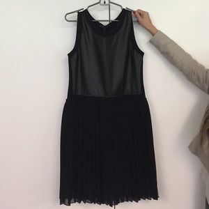 BCBG MAXAZRIA Sleeveless Faux Leather Dress