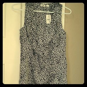 Black polka dot blouse