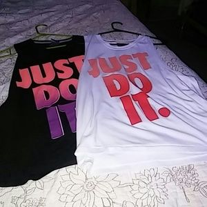 Two nike muscle tanks