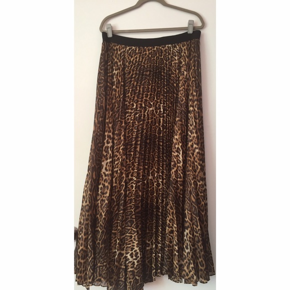 BCBGMaxAzria Leopard Maxi Skirt