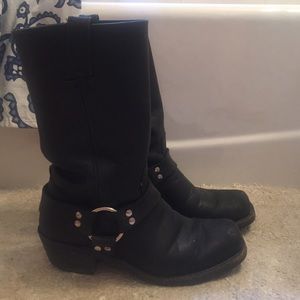 Black Frye Harness Boots