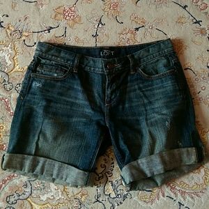 Brand new Ann Taylor Loft destroyed denim shorts