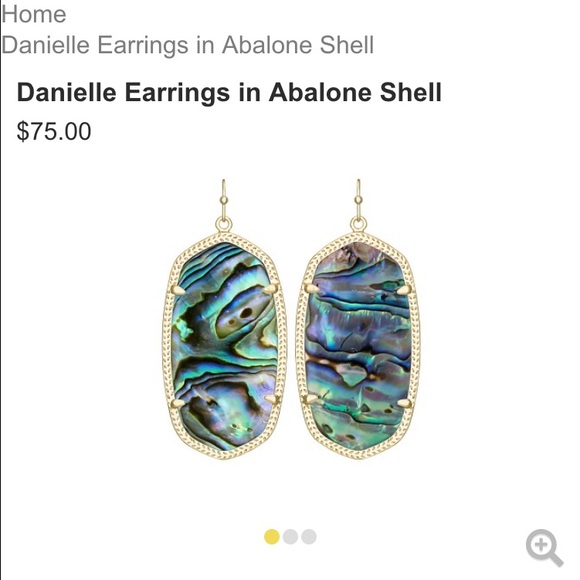 Kendra Scott abalone shell earrings