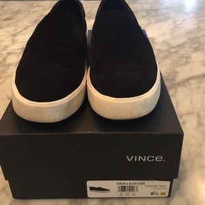 Vince black suede shoes