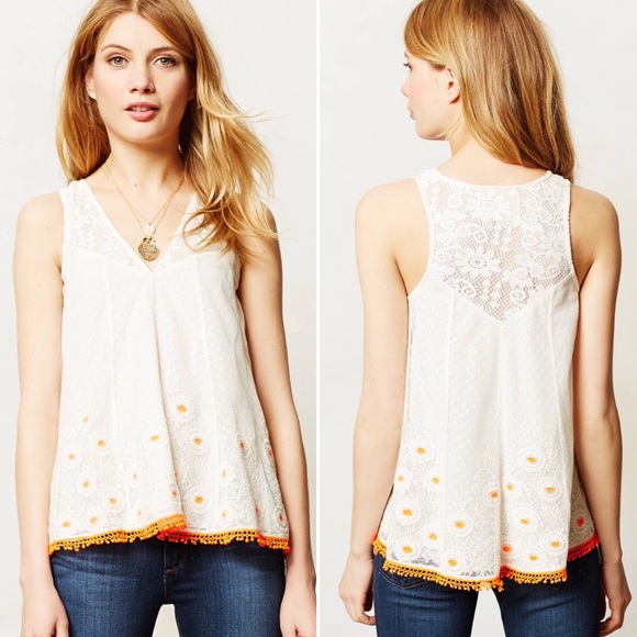 Anthropologie's Vanessa Virginia Daisy Field Tank