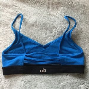 ALO Yoga bra with cute back and mesh detail