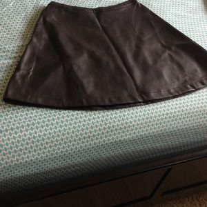 Black leather skirt