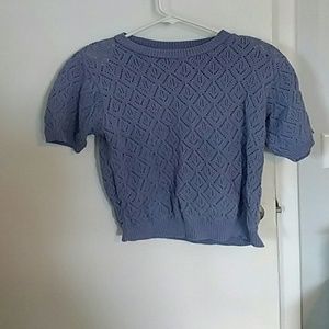 Cozy blue petite medium sweater