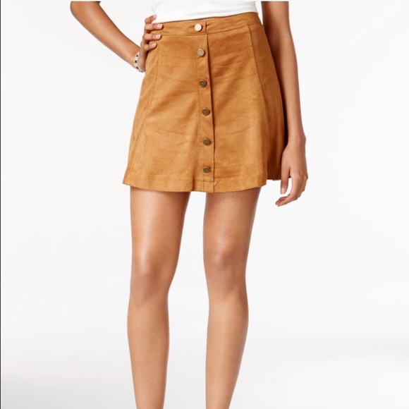 NWT Gorgeous Faux Suede Skirt - Picture 2 of 4