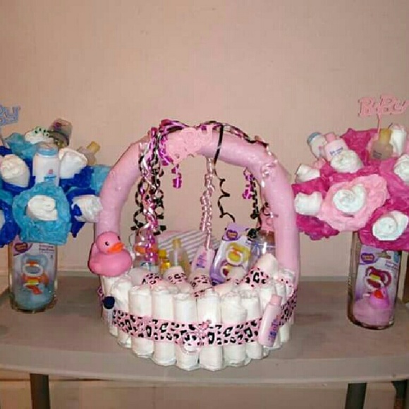 Baby shower bouquets