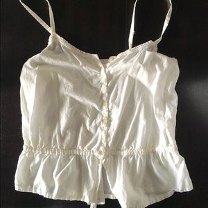 White button up tank