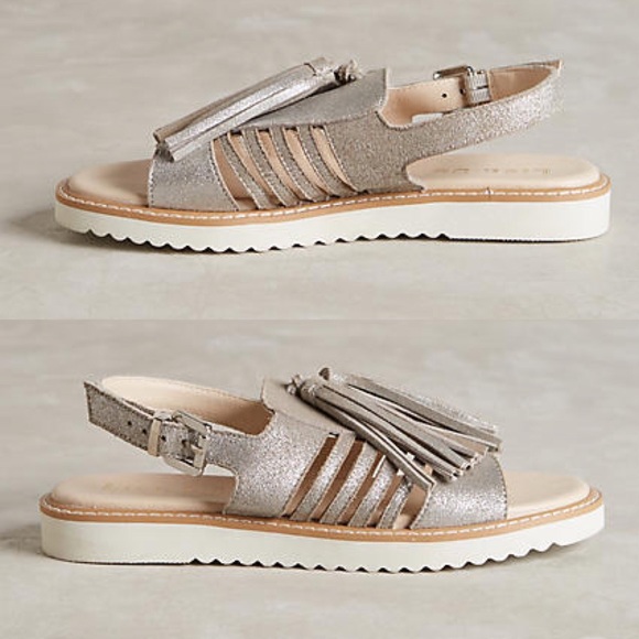 Silver Fringe Sandals - Picture 2 of 4