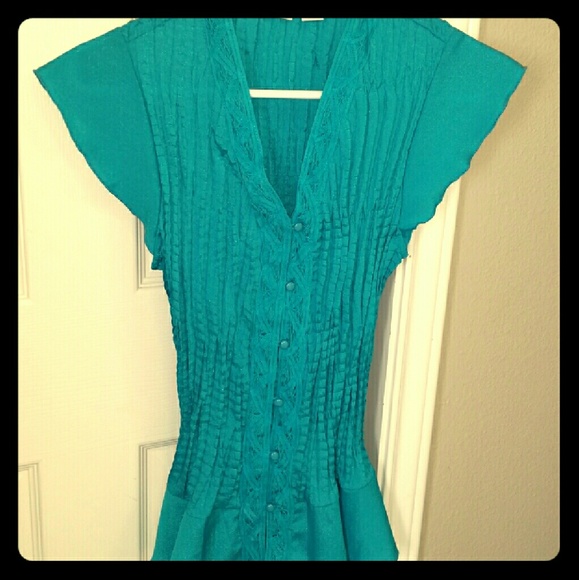 Teal blouse - Picture 1 of 2