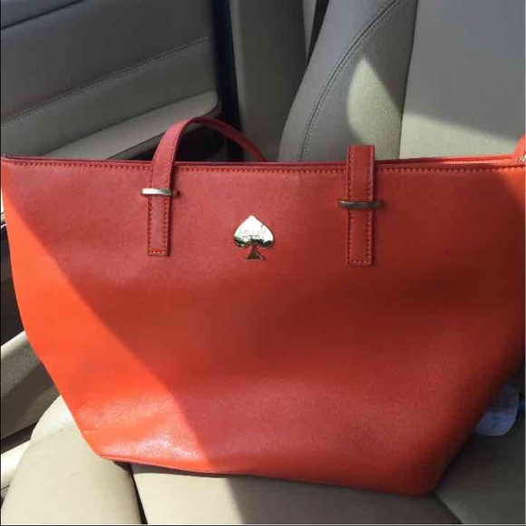 Orange tote bag