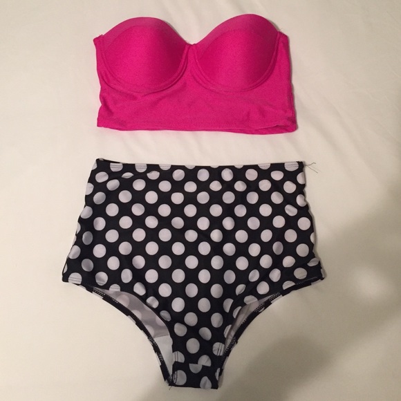 High waisted swim suit