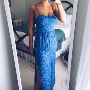 Hollister Blue Aztec Maxi Dress
