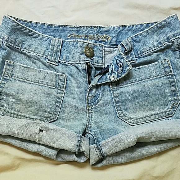 "Ripped" American Eagle jean shorts