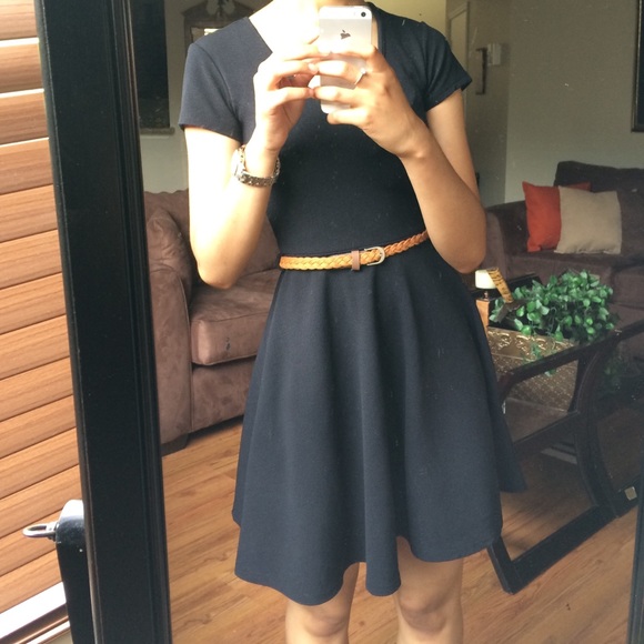**SOLD** Cute Black Dress; FREE BELT - Picture 4 of 4