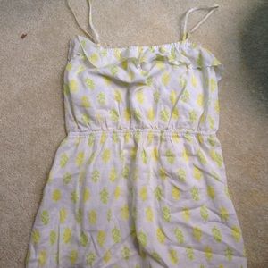 White and yellow printed sundress