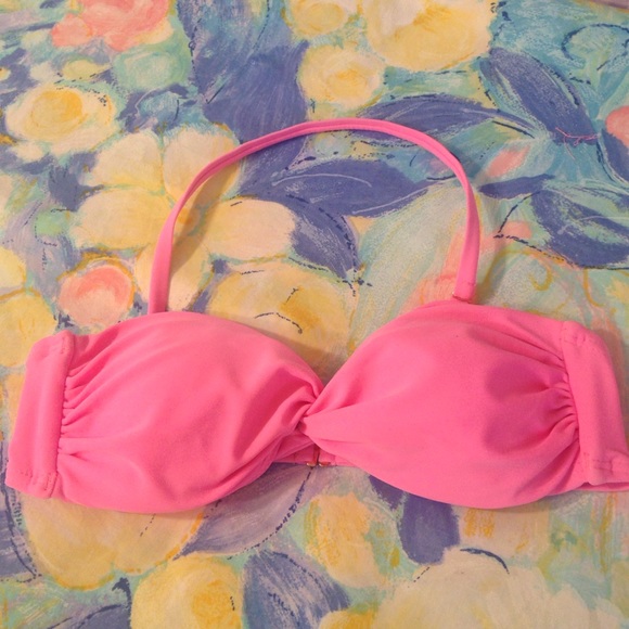 Pink bikini top.