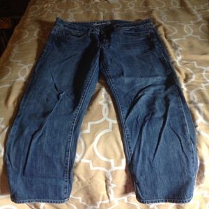 American Eagle Boy Fit denim crops