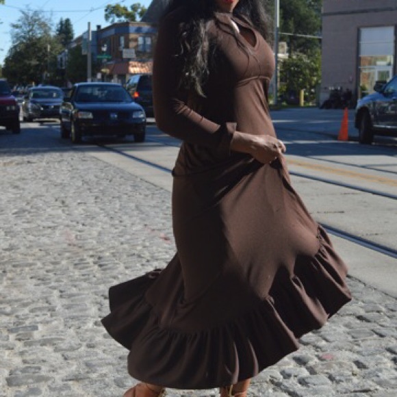 Vintage Spain chocolate dress