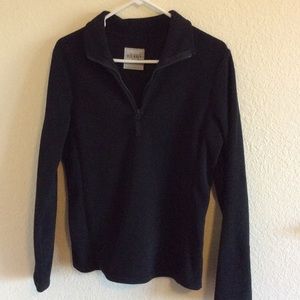 Black puller over quarter zip