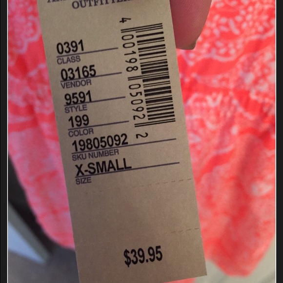 NTW American Eagle Coral White Dress XS - Picture 3 of 4