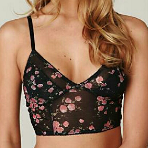 Free People Floral Bralette