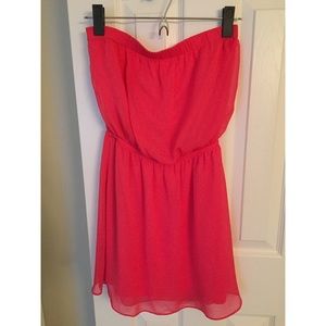 Express Coral Chiffon Dress XS