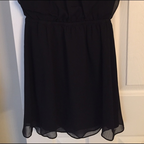 Express Black Chiffon Dress XS - Picture 3 of 4