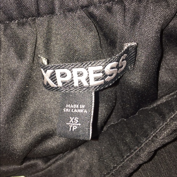 Express Black Chiffon Dress XS - Picture 4 of 4