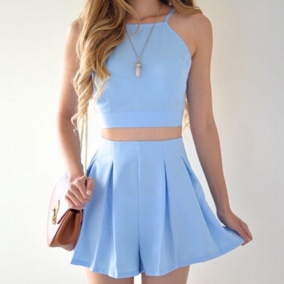 Brandy Melville Tops - 🎉SALE🎉NWOT Baby blue 2 piece set