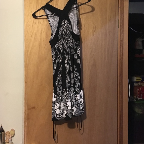 White and black dress