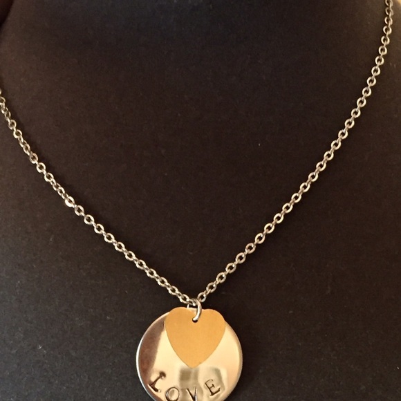 Handstamped Pendant Necklace. - Picture 2 of 2