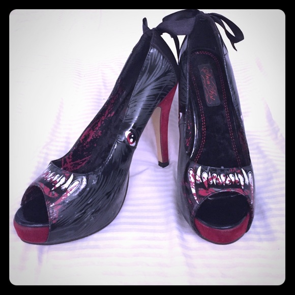 Iron fist werewolf heels sexy rockabilly shoes