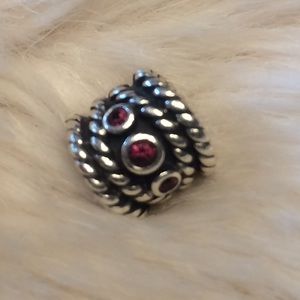 PANDORA HIDDEN ROMANCE RHODOLITE CHARM