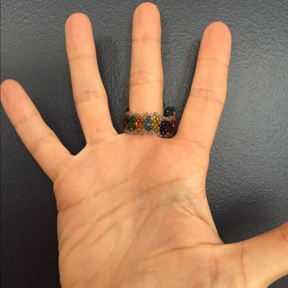 Handmade Beaded Ring - Picture 2 of 4