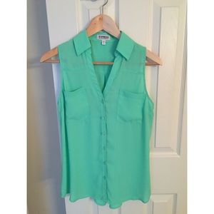 Express Aqua Blue Sleeveless Porfifino Dress S