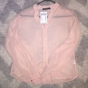 NWT Brandy Melville light pink shirt
