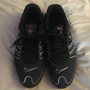Black and Pink Nike Shox Shoes